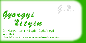 gyorgyi mityin business card